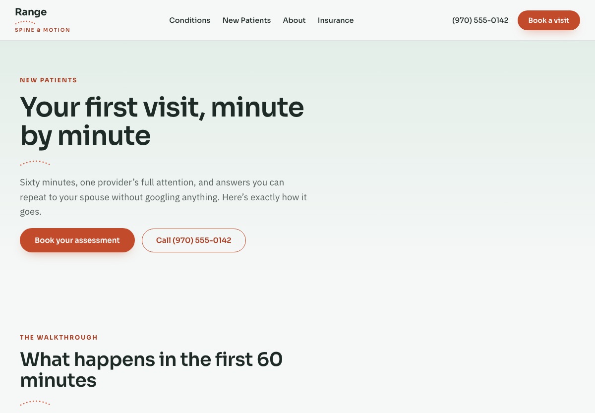 New-patient first visit