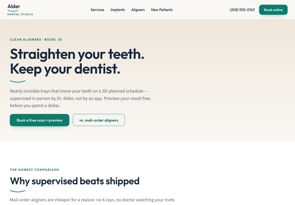 Clear-aligner page