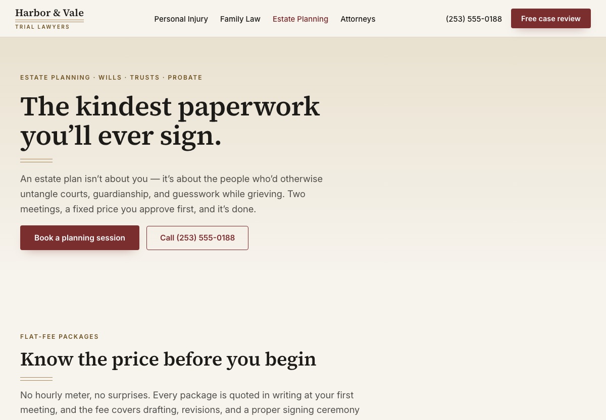 Estate-planning packages