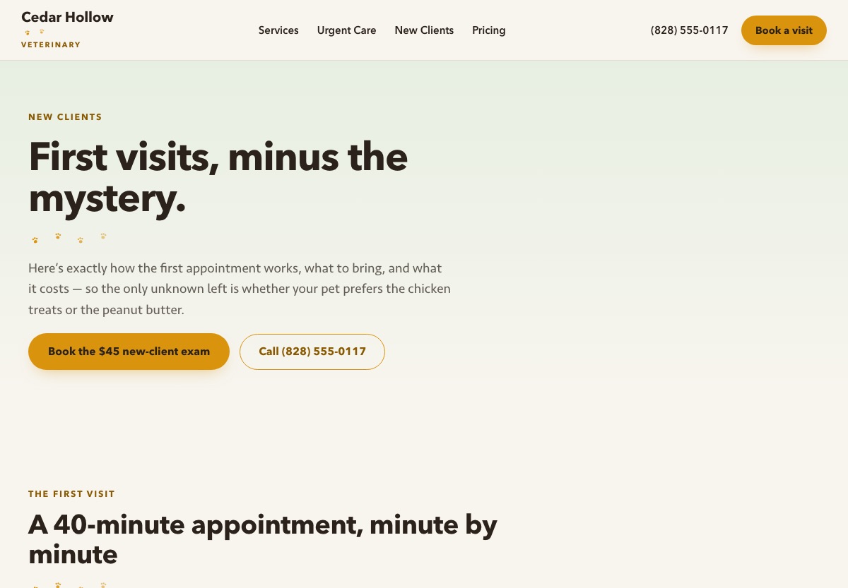 New-client first visit